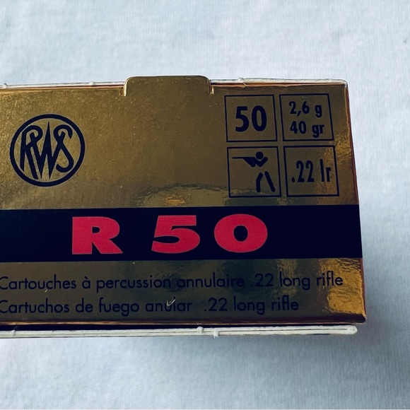RWS R50 Premium LINE Match 40 Gr .22 LR -50 Round Box In Stock - Picture 5 of 8